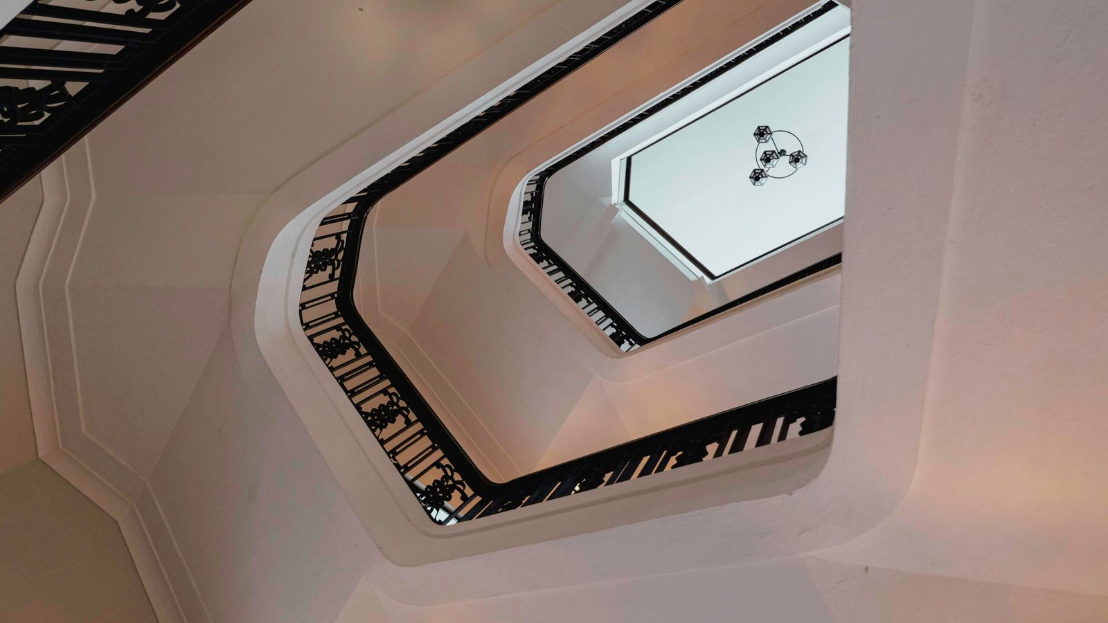 a view of the ceiling of a building