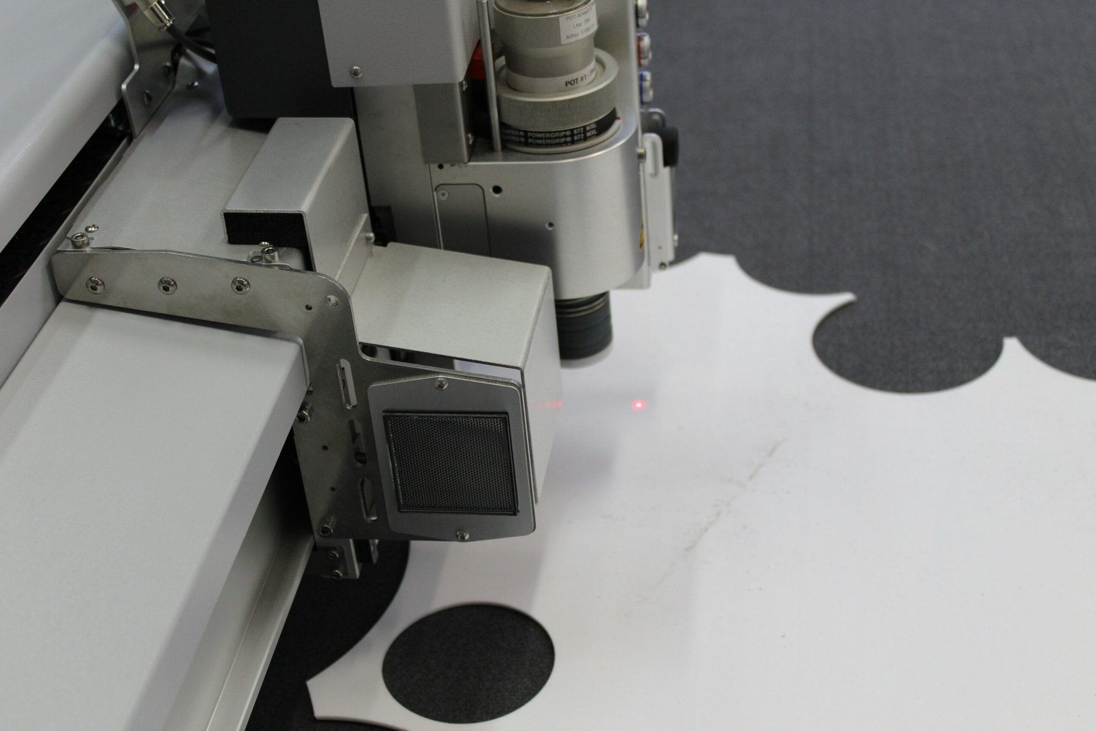 a close up of a machine with a camera on it