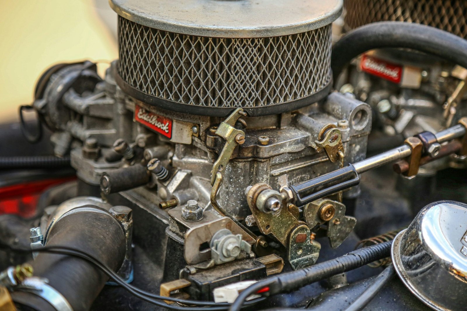 black and silver car engine
