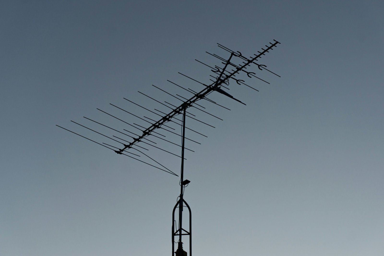 grayscale photography of outdoor antenna