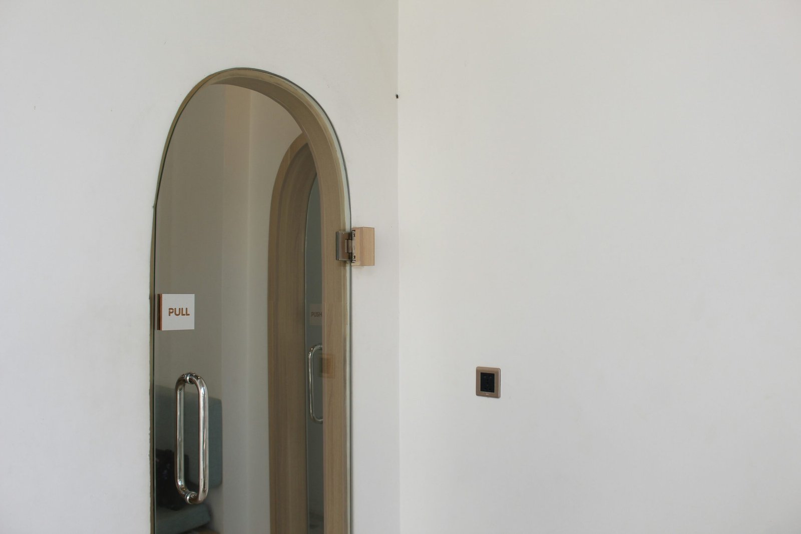 a door with a handle