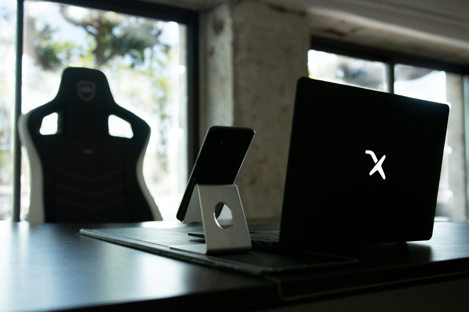 computer monitor on desk