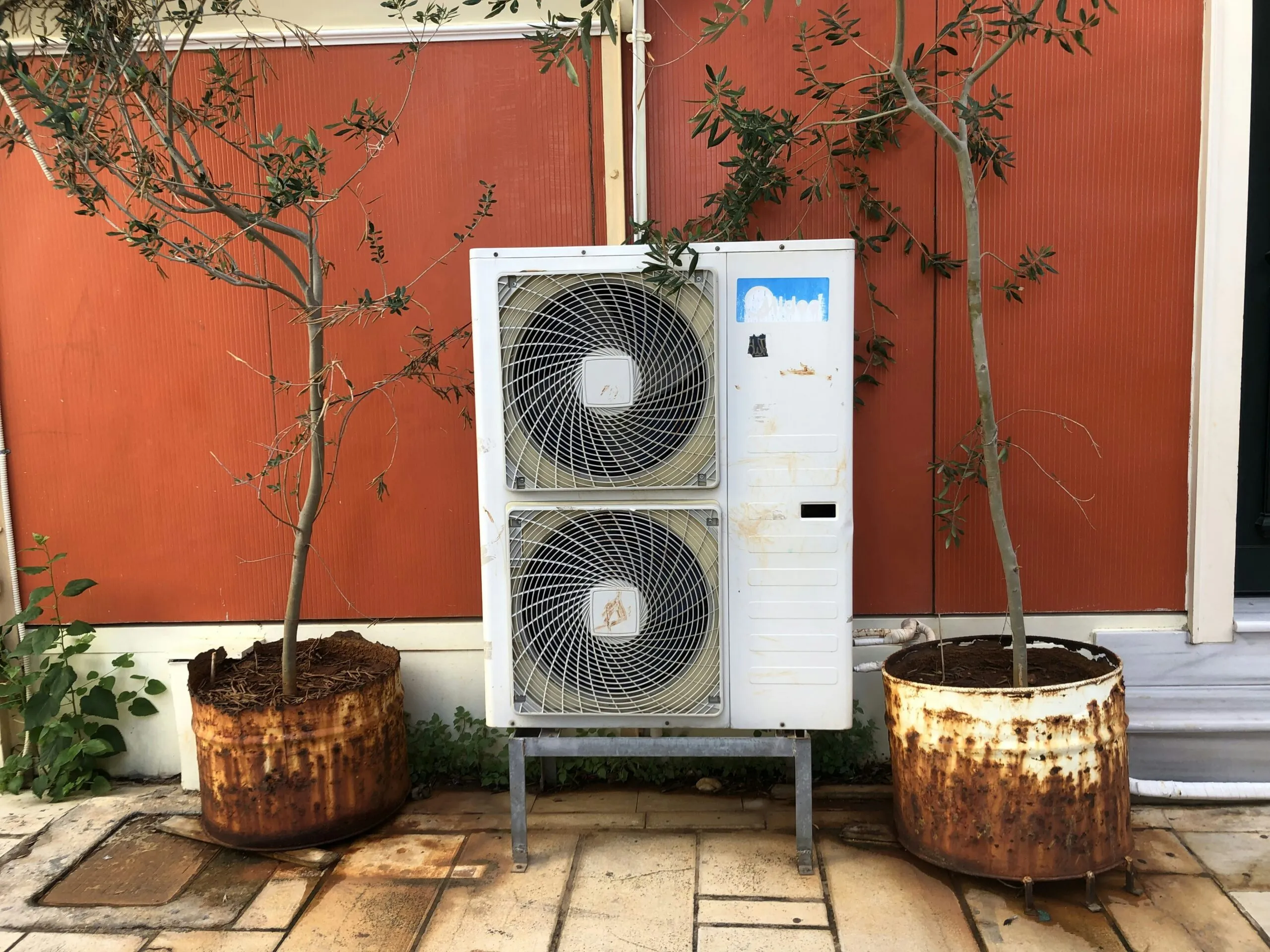 a white and black heater