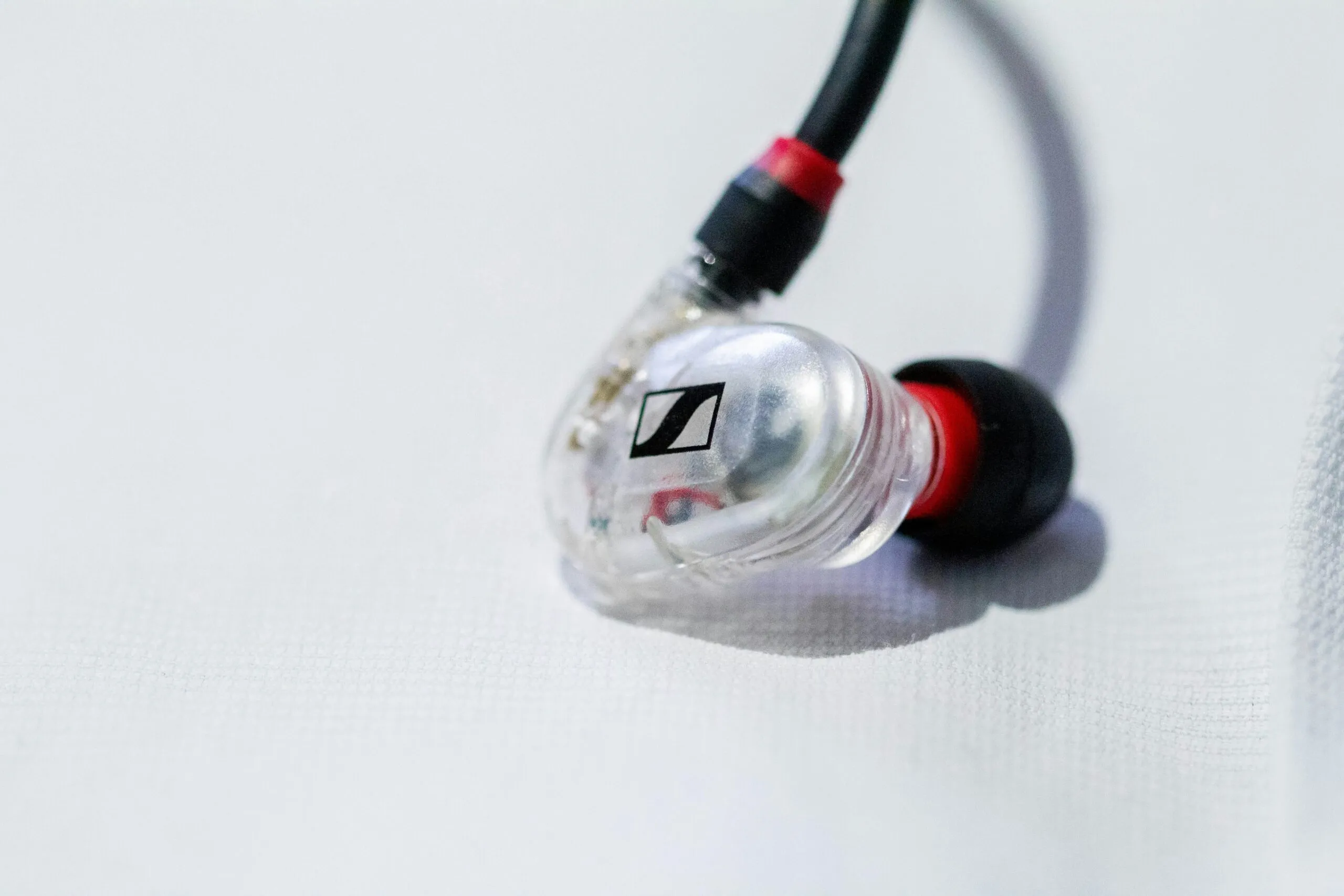 a pair of headphones sitting on top of a table