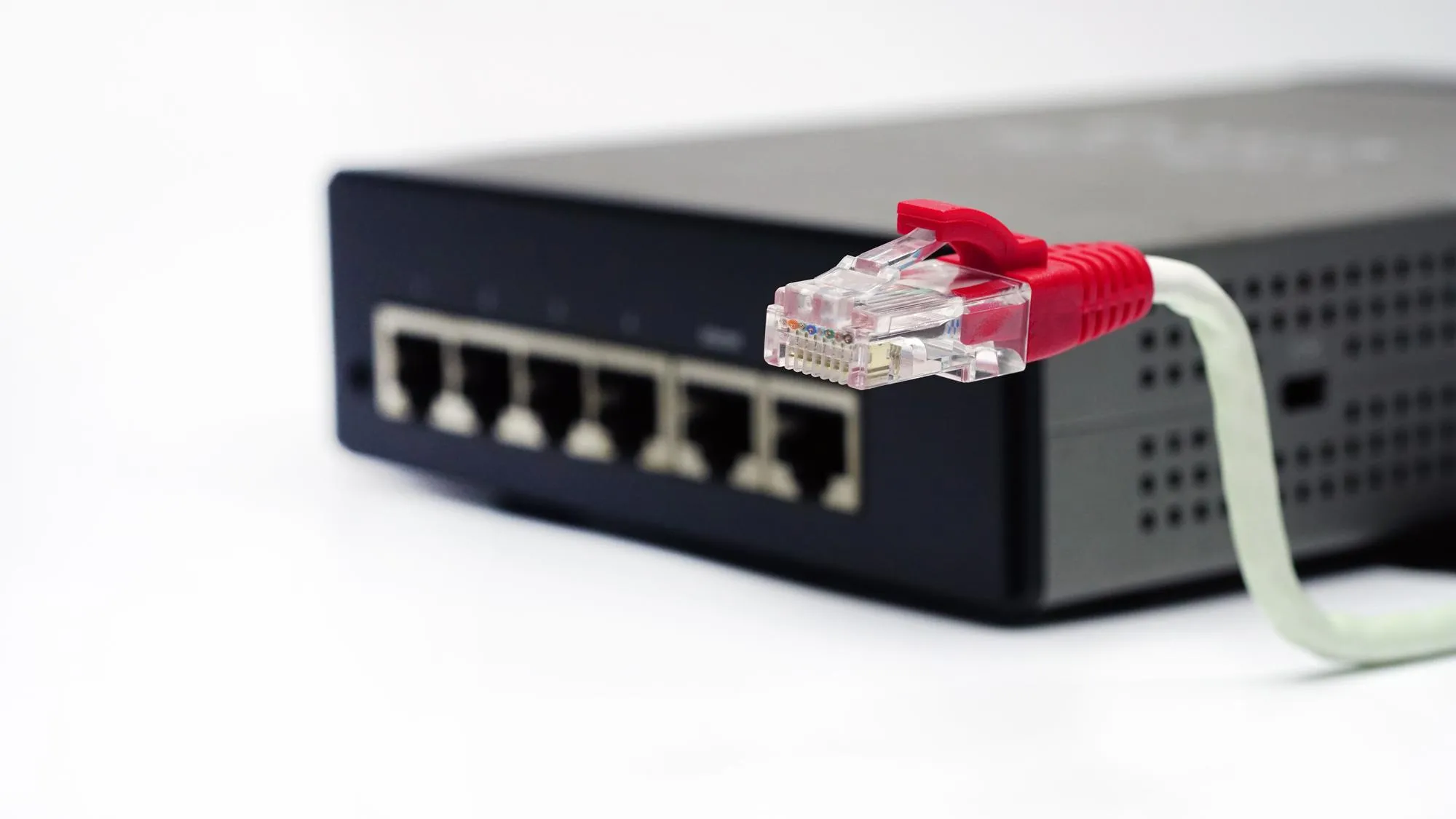 LAN network connection Ethernet cableInternet cableRJ45 isolated on white background