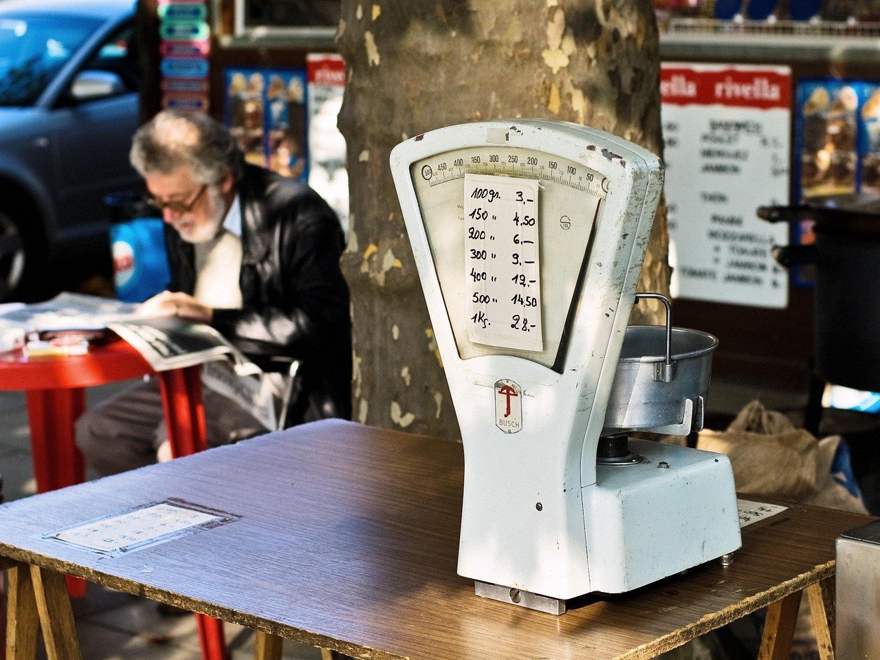 libra, nostalgic, old, business, pan, historical, weigh, shelf, kitchen appliance, weight, kitchen scale, shopping, aunt-emma-shop