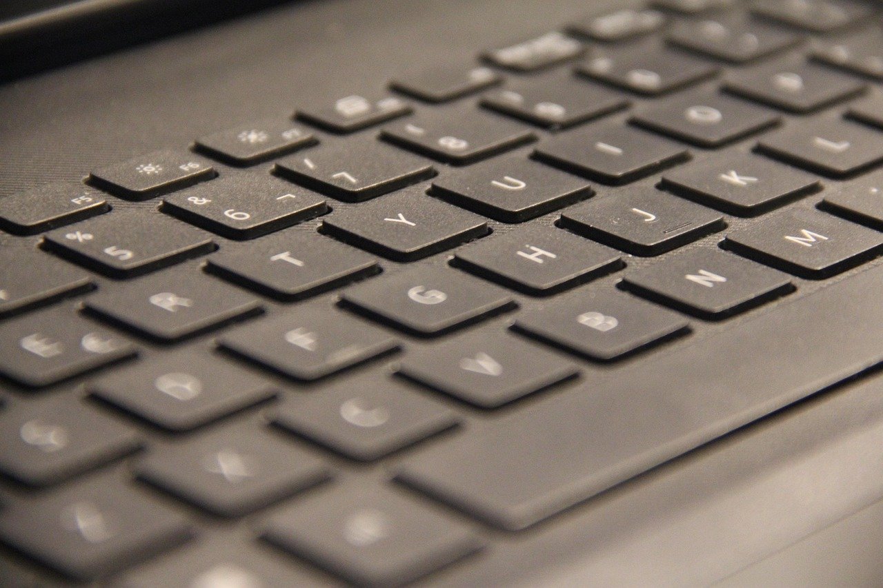 keyboard, laptop, computer, pc, typing, technology, dell, closeup