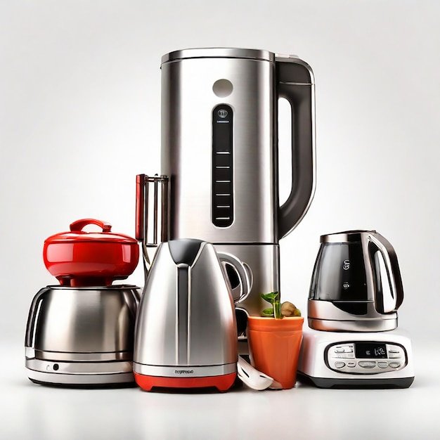 Kitchen Appliances isolated on a white background
